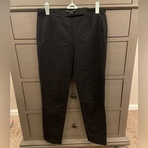 Theory Black jacquard ankle pants, size 2